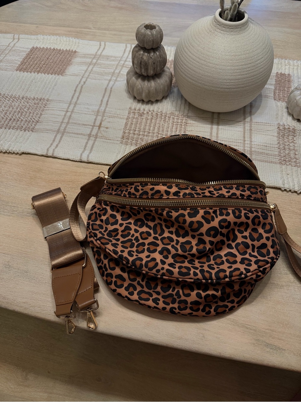 Leopard Print Crossbody Bag